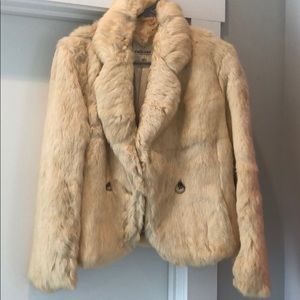 Vintage 100% genuine rabbit fur coat
